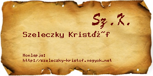 Szeleczky Kristóf névjegykártya